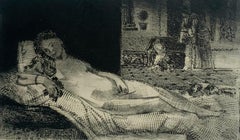 Venus at Urbino. Contemporary Figurative Etching Print Female Nude Polish artist