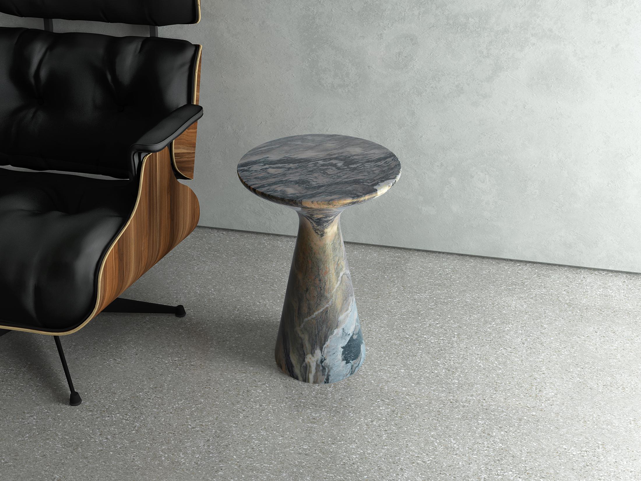 Other Pawn 1 Cipollino Marble Side Table & Stool by Etamorph For Sale