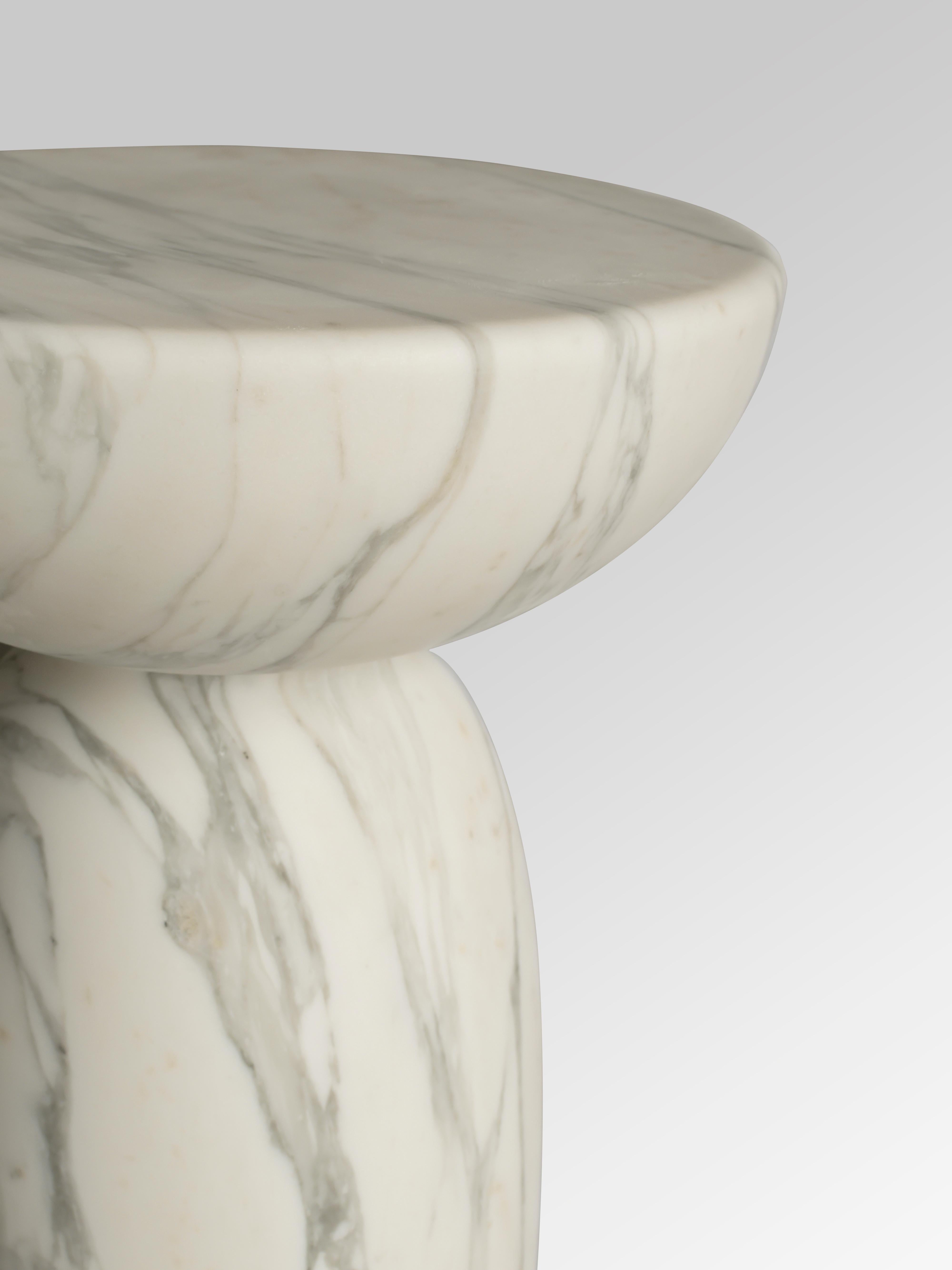 Other Pawn 2 Marble Side Table For Sale