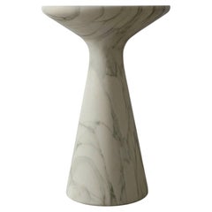 Pawn, Calacatta Marble Contemporary Designer Cocktail Table, Made in Italy