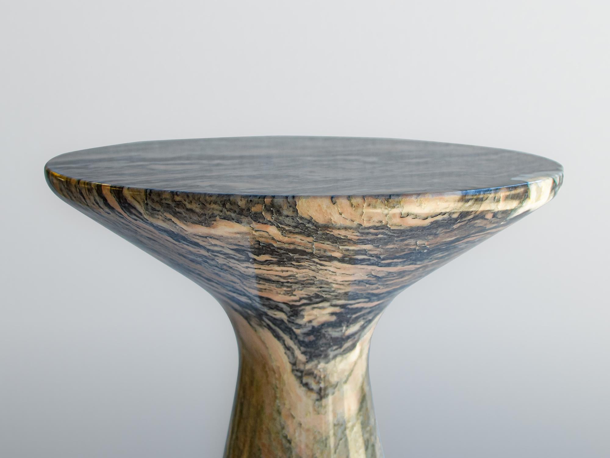 Italian Pawn Marble Side Table For Sale