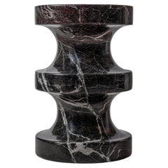 Pawn Rosso Levanto Marble Side Table & Stool by Etamorph