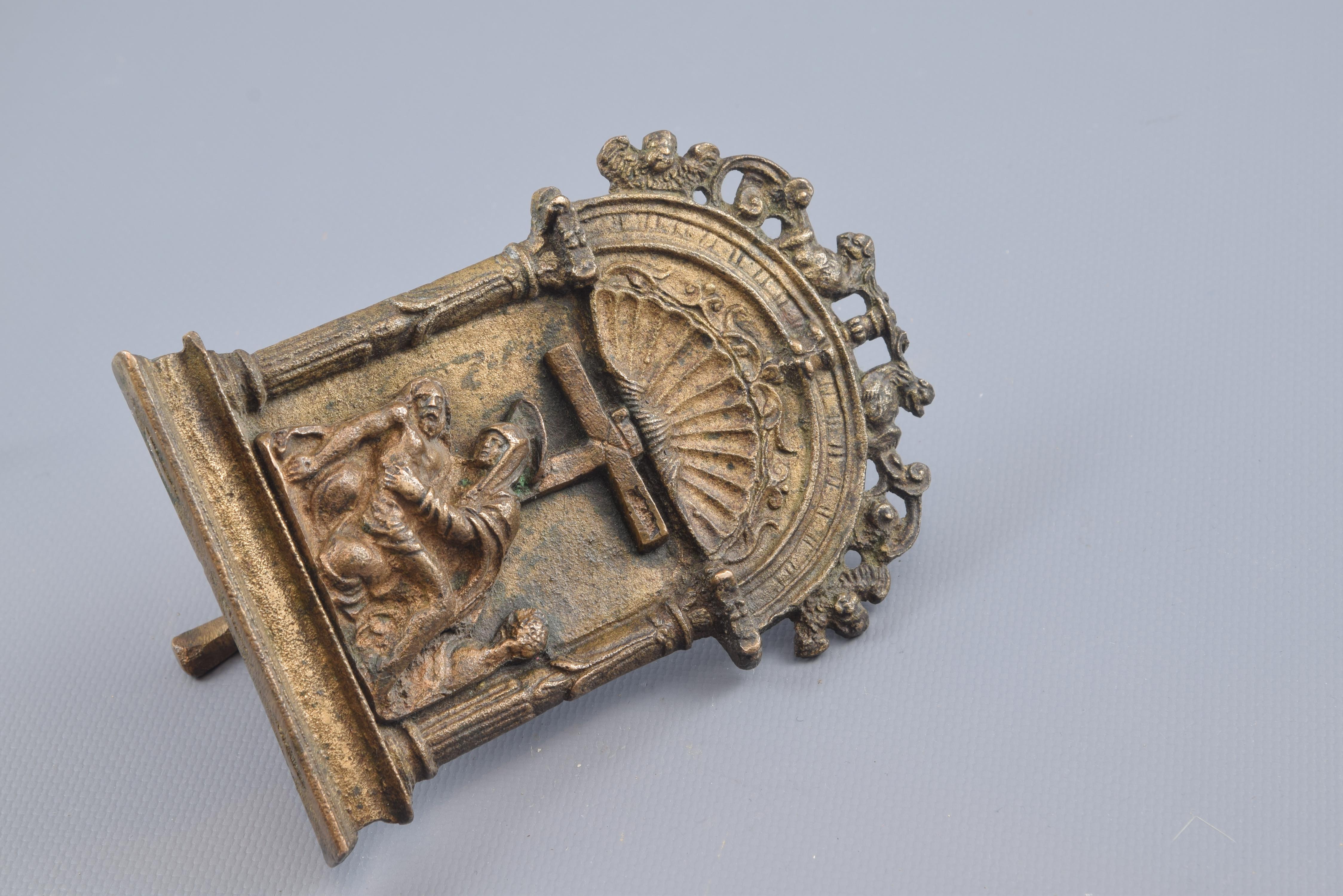 Pax or Pax Board, Bronze, Spain, 16th Century In Fair Condition In Madrid, ES