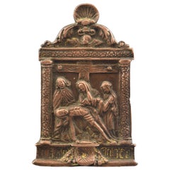 Antique Pax or Pax Board, Bronze, Spain, 16th Century