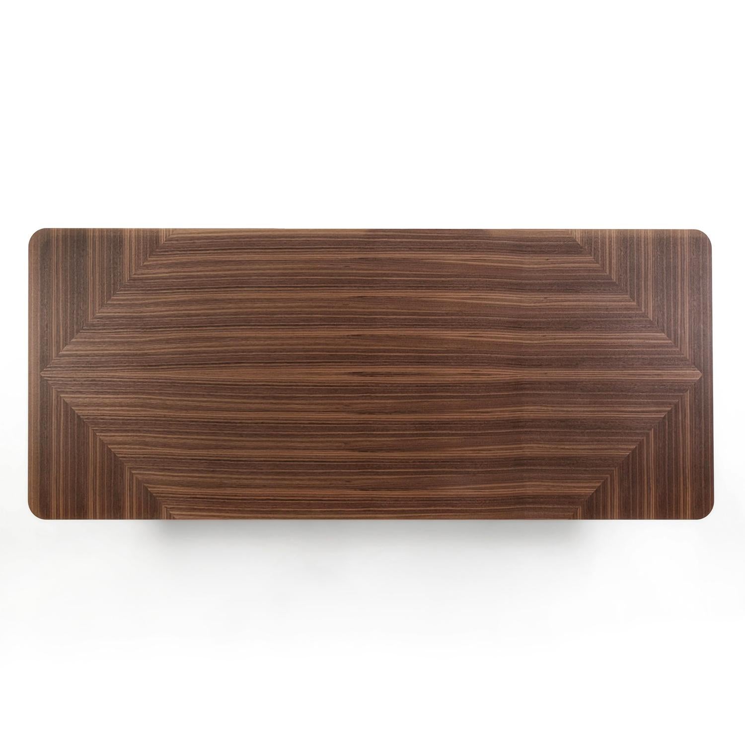 Hand-Crafted Pax Walnut Rectangular Table For Sale