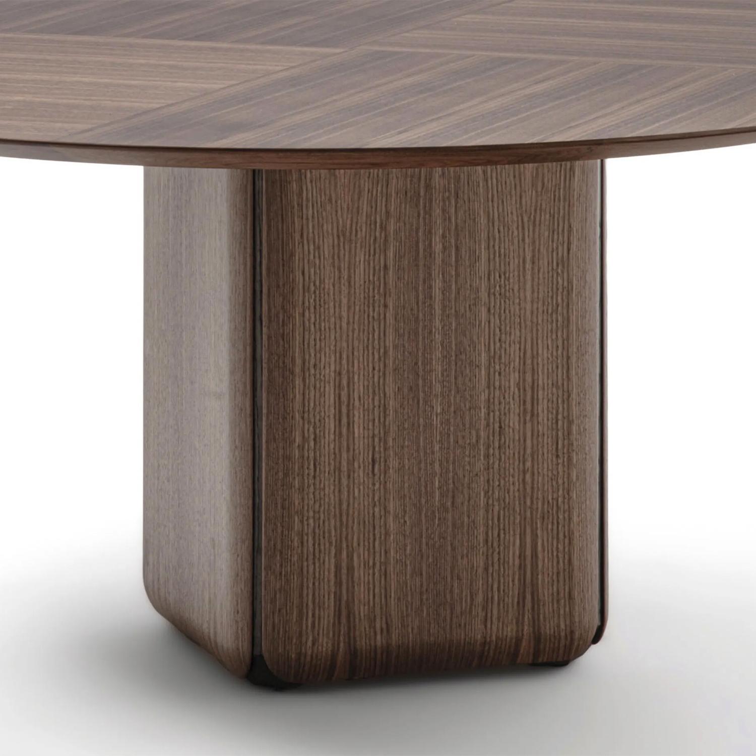 Hand-Crafted Pax Walnut Round Table For Sale