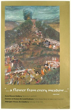 1971 After Payag 'An Incident in the Siege of Qandahar, Mughal' Folk Art Green 
