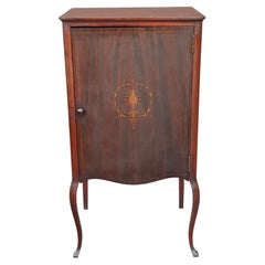 Payne Furniture Mahogany Inlaid Sheet Music Cabinet, Circa 1890s