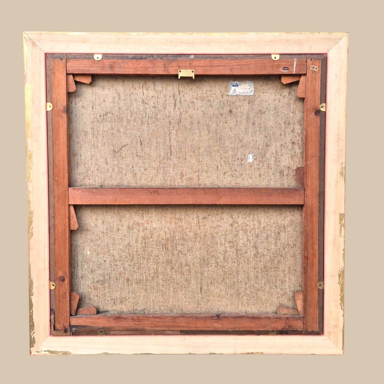 Romantische Landschaft mit antiken Ruinen, huile sur toile, Frankreich, XIXᵉ siècle (Napoleon III.) im Angebot