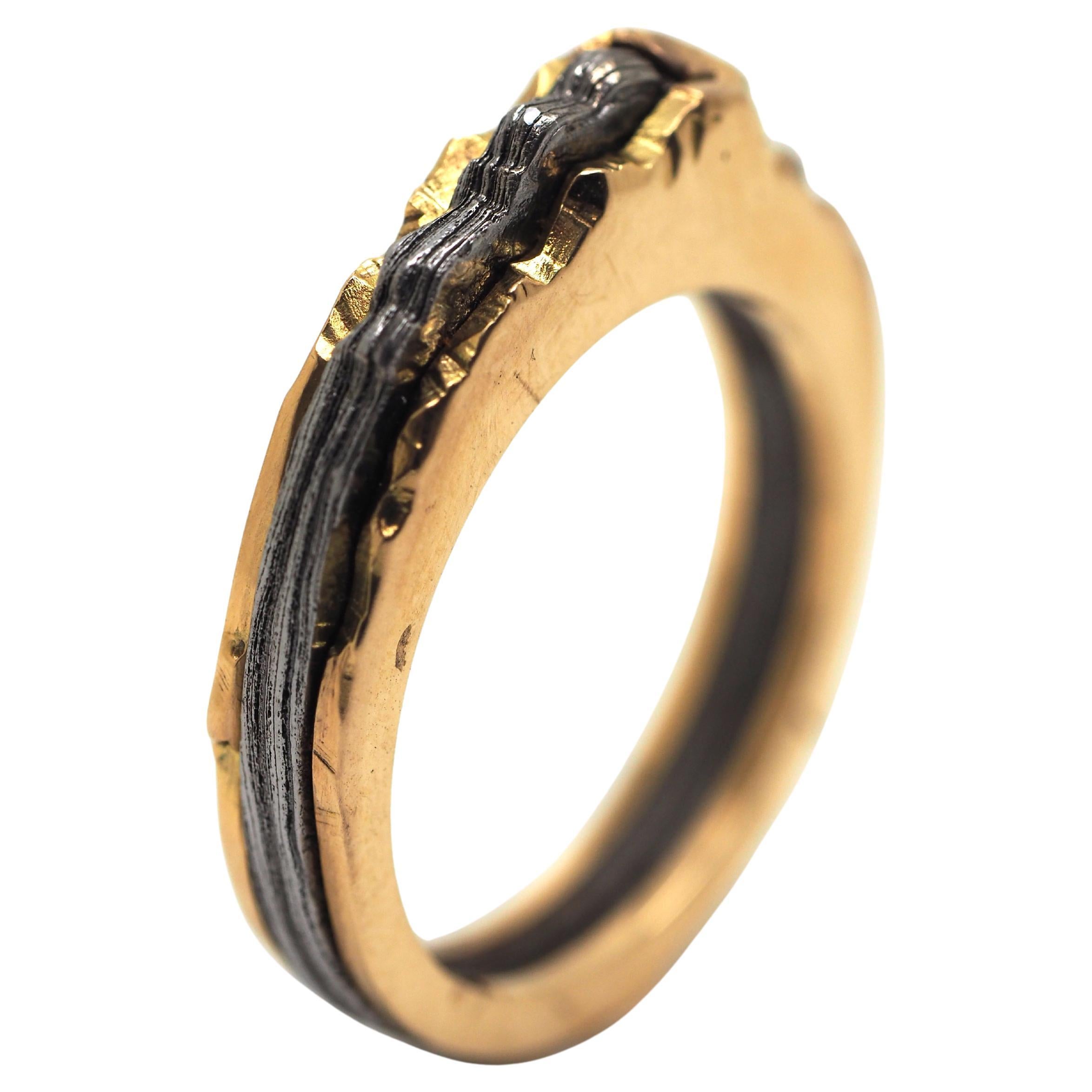 Paysages Gris Faille Ring by Karl Mazlo