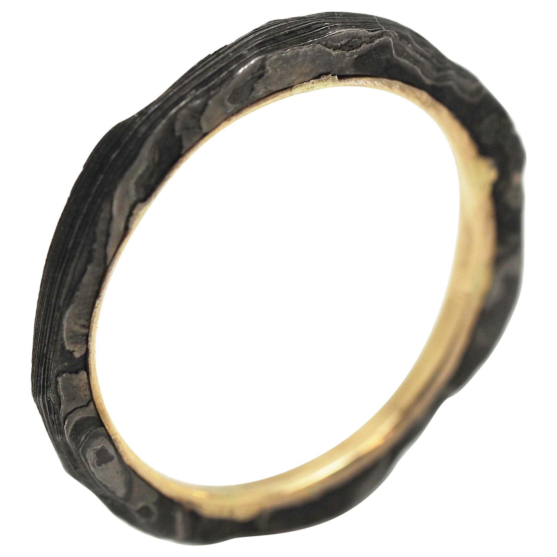 Paysages Gris Simple Line Ring by Karl Mazlo