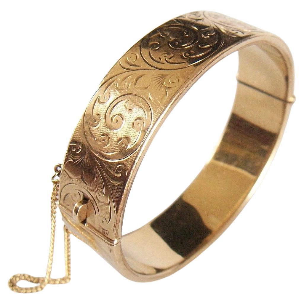 Vintage EI Franklin EIF Rolled Gold Plate Bangle Bracelet - Etsy | Gold  plated bangles, Rolled gold, Hinged bangle