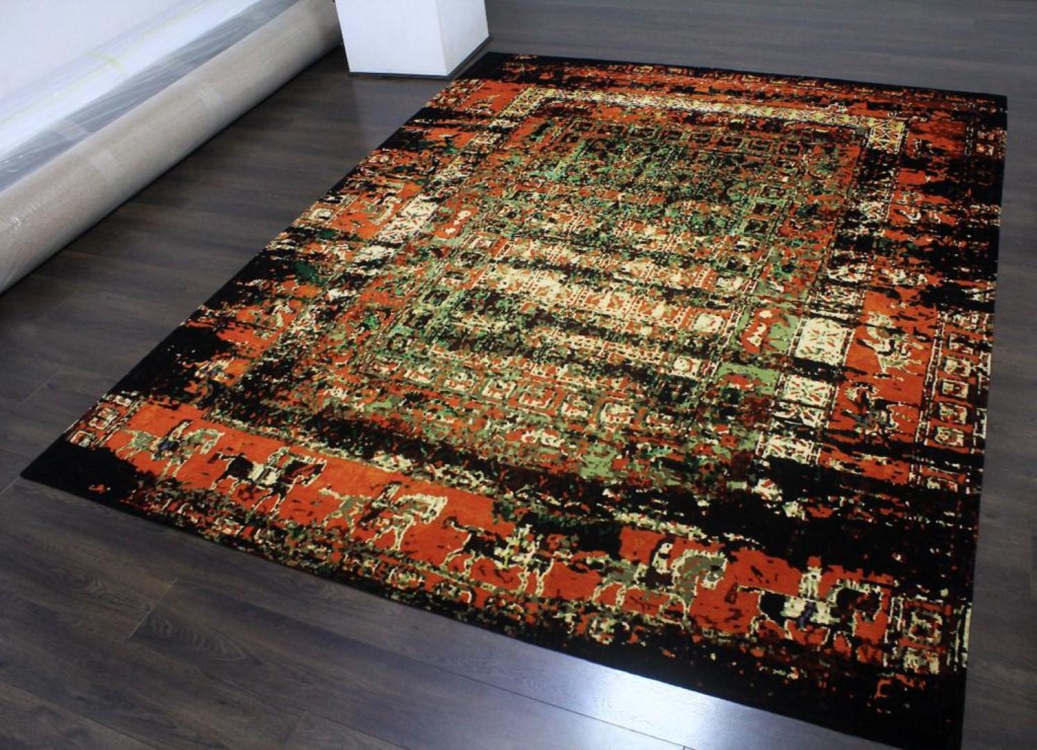 Modern Hand Knotted Wool and Silk Rug from Pazyryk Reborn by Gordian Rugs For Sale