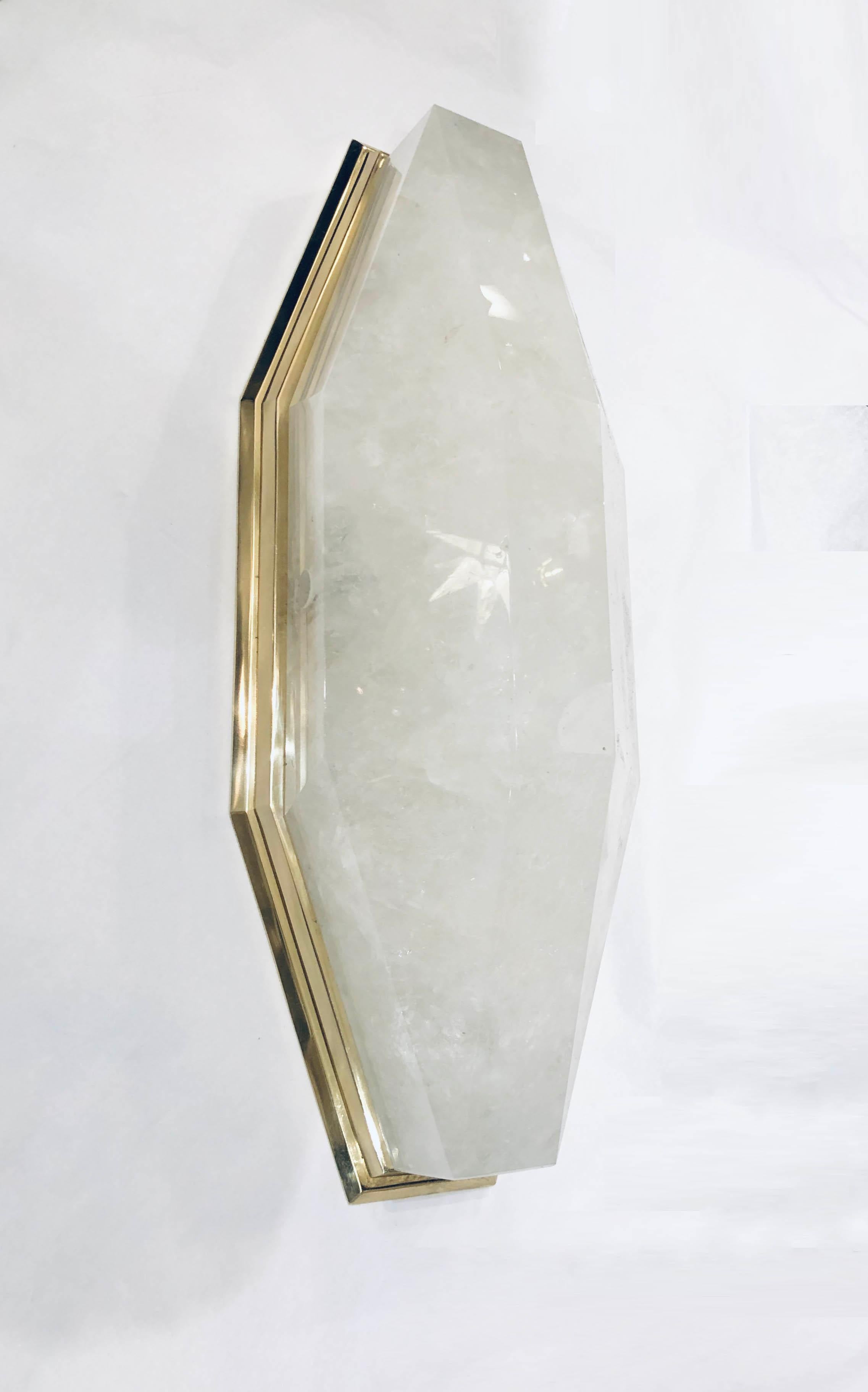 PBW Rock Crystal Sconces by Phoenix For Sale 1