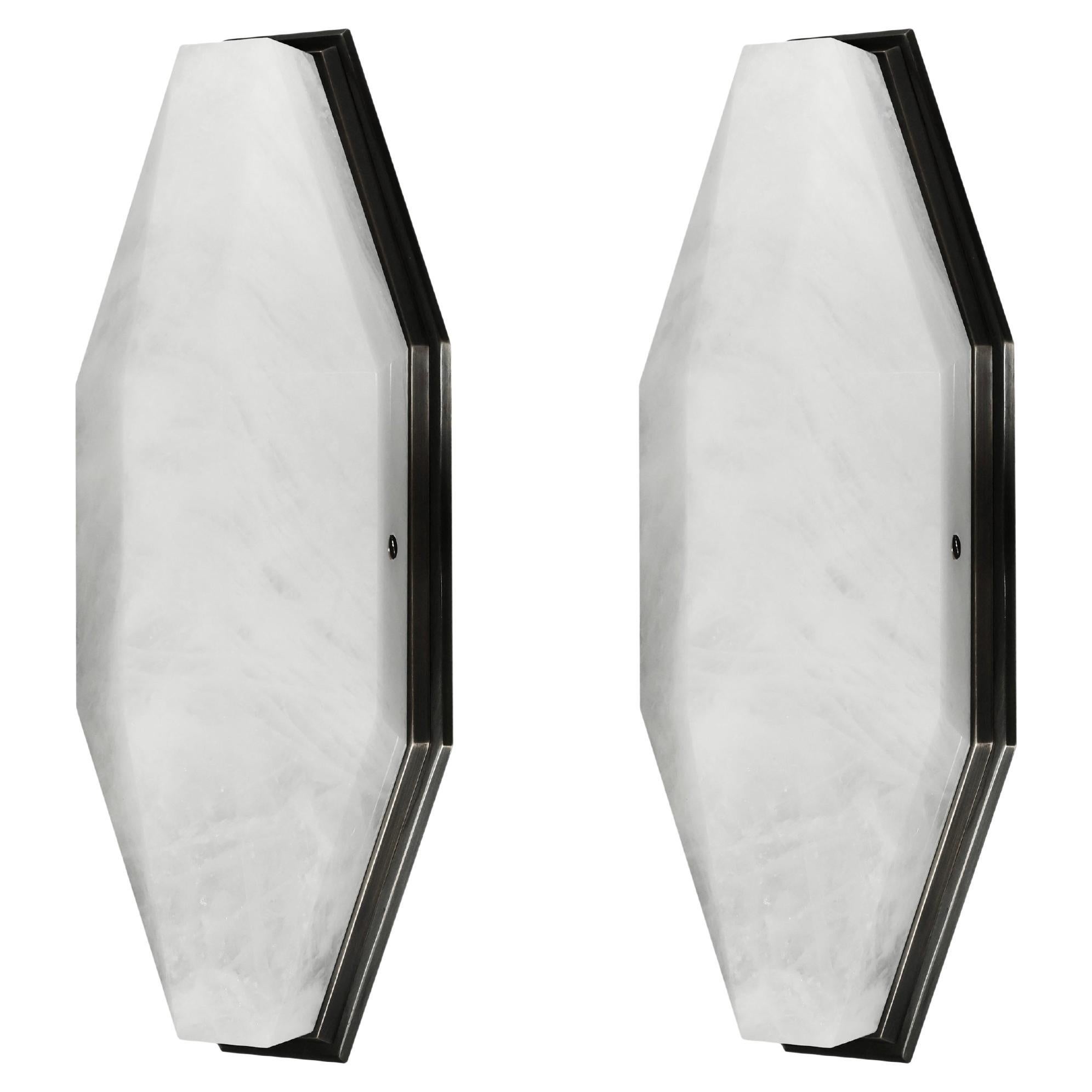 PBW18 Rock Crystal Sconces By Phoenix  For Sale