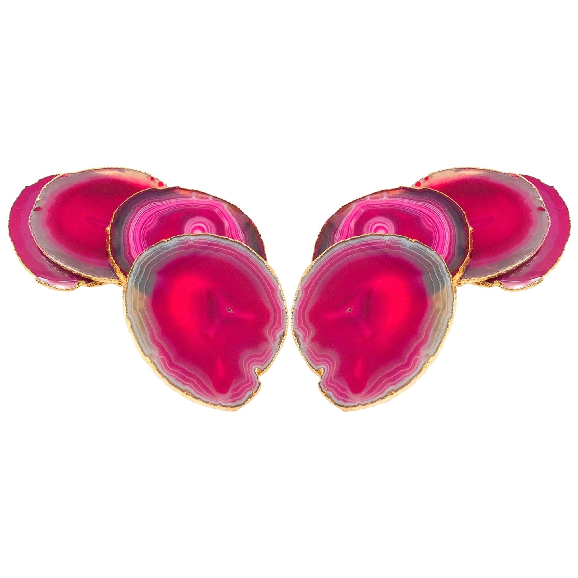 Including:

Set of Eight Semi-Precious Gemstone Coasters in Fuschia with 24-Karat Gold Trim
f_20169792
List: $425

Set/ 8 Semi-Precious Gemstone Coasters in Pink and Turquoise with 24K Gold Trim
f_20169852
List: $450