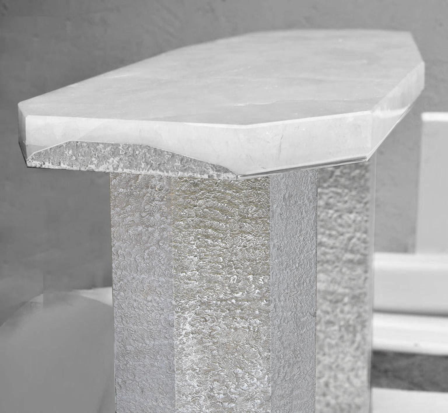 PCR Rock Crystal Console Table by Phoenix In Excellent Condition For Sale In New York, NY