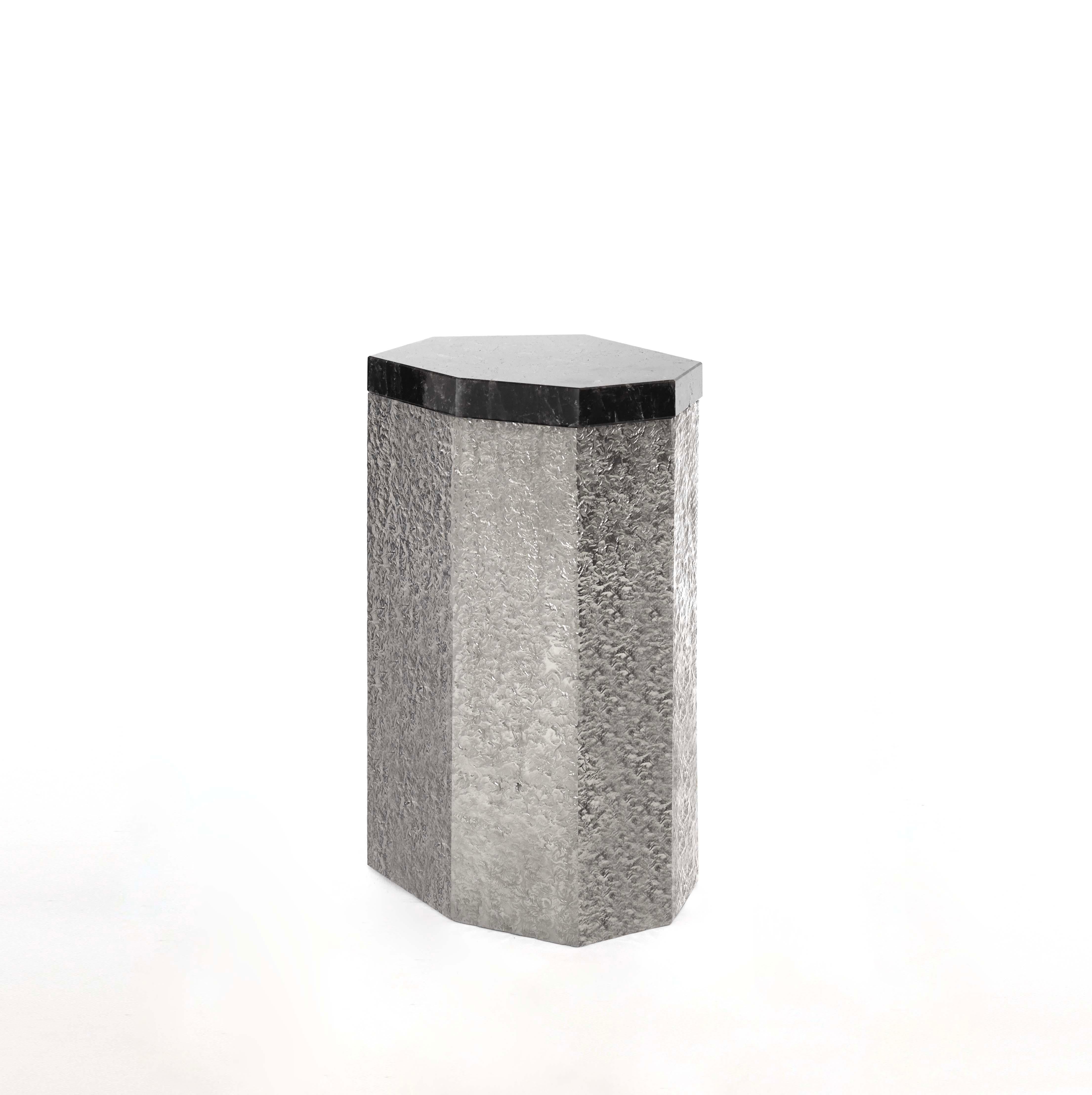 Contemporary SAN III Rock Crystal Side Table by Phoenix For Sale