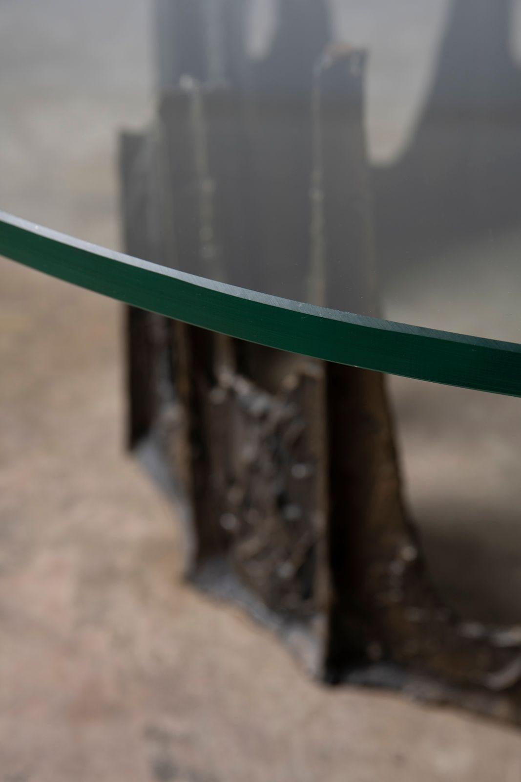 Steel PE-128 Coffee Table by Paul Evans For Sale
