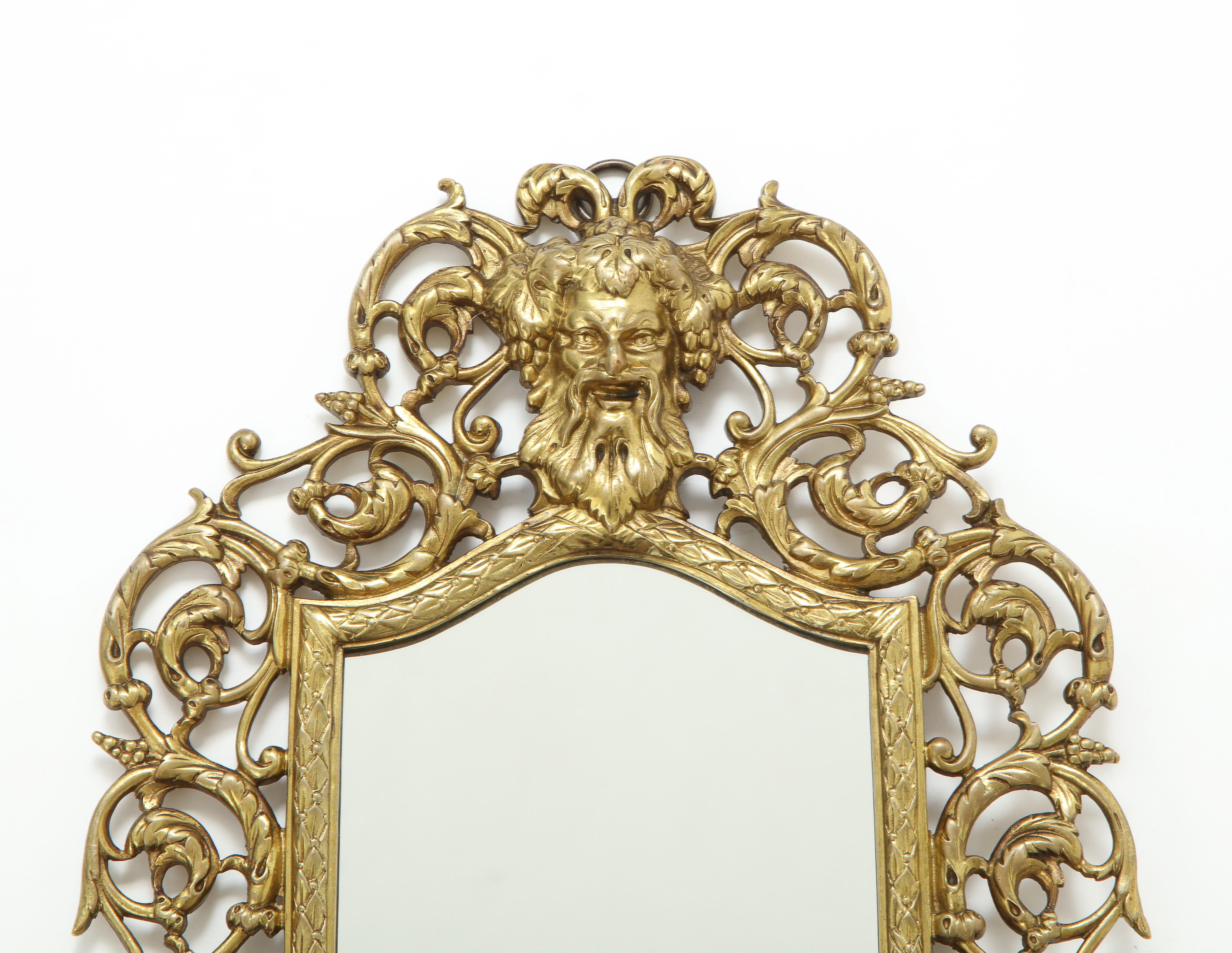 Brass P.E. Guerin Antique Vanity Mirror For Sale