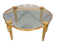 P.E Guerin Bronze And Glass Coffee Table