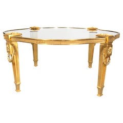 P.E. Guerin Couchtisch aus Bronze und Glas