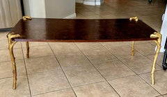 P.E. Guerin Faux Bois Gilt Bronze Chinoiserie Cocktail Table