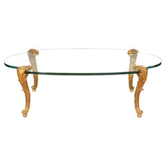 P.E Guerin Gilt Bronze and Glass Coffee Table