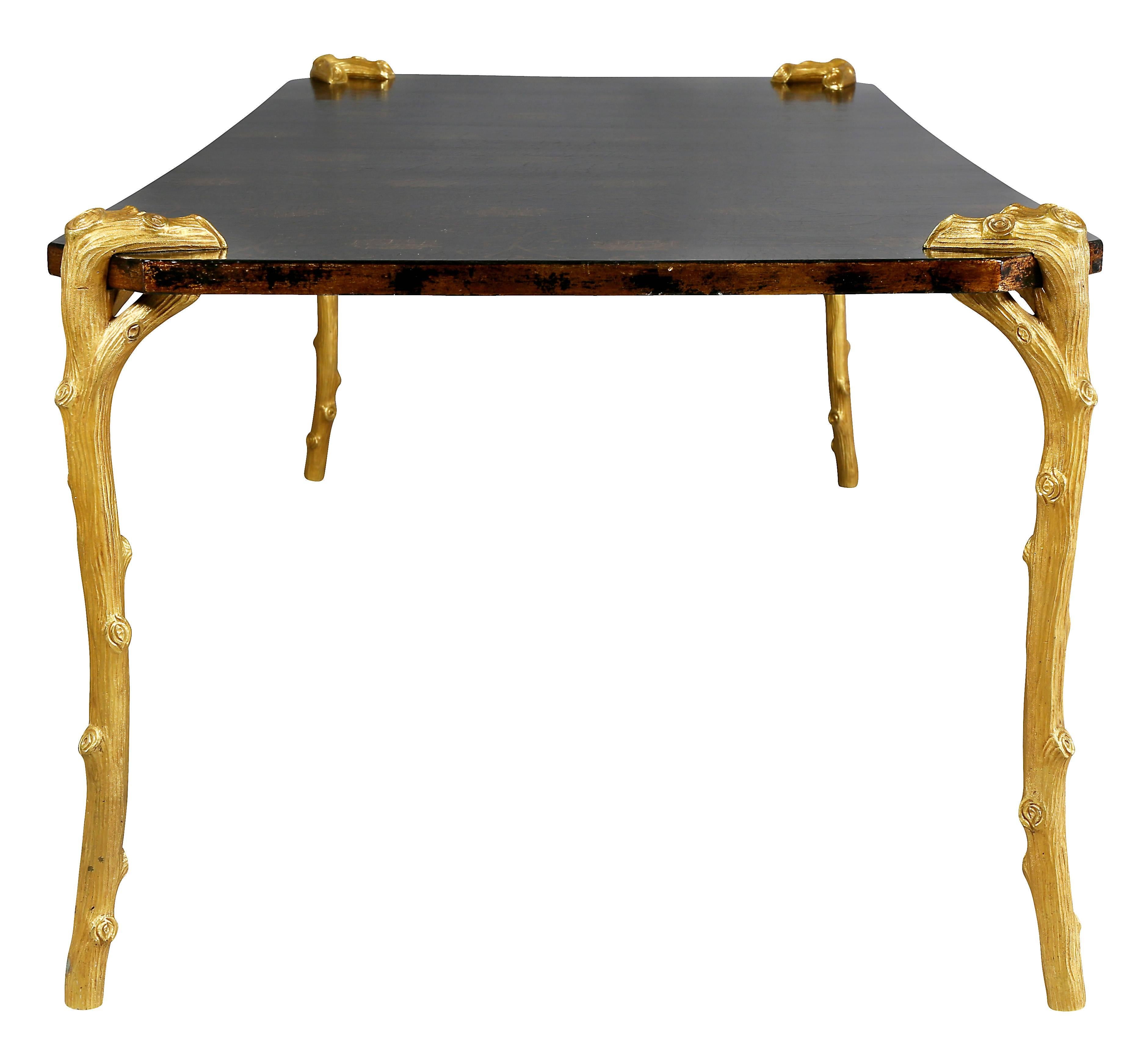 P. E. Guerin Gilt Bronze and Lacquer Coffee Table 2