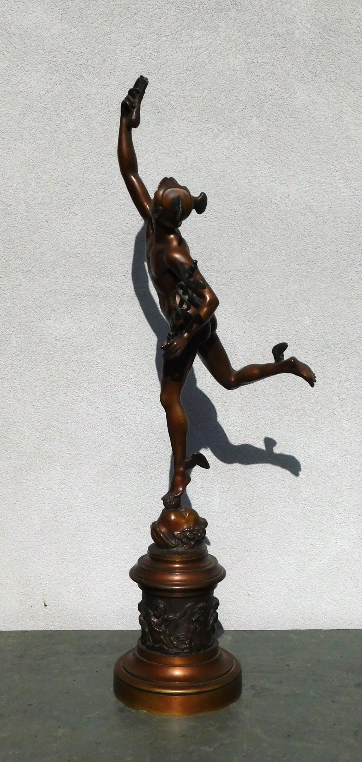P.E. Guerin, New York Bronze Mercury - 19th Century For Sale 1