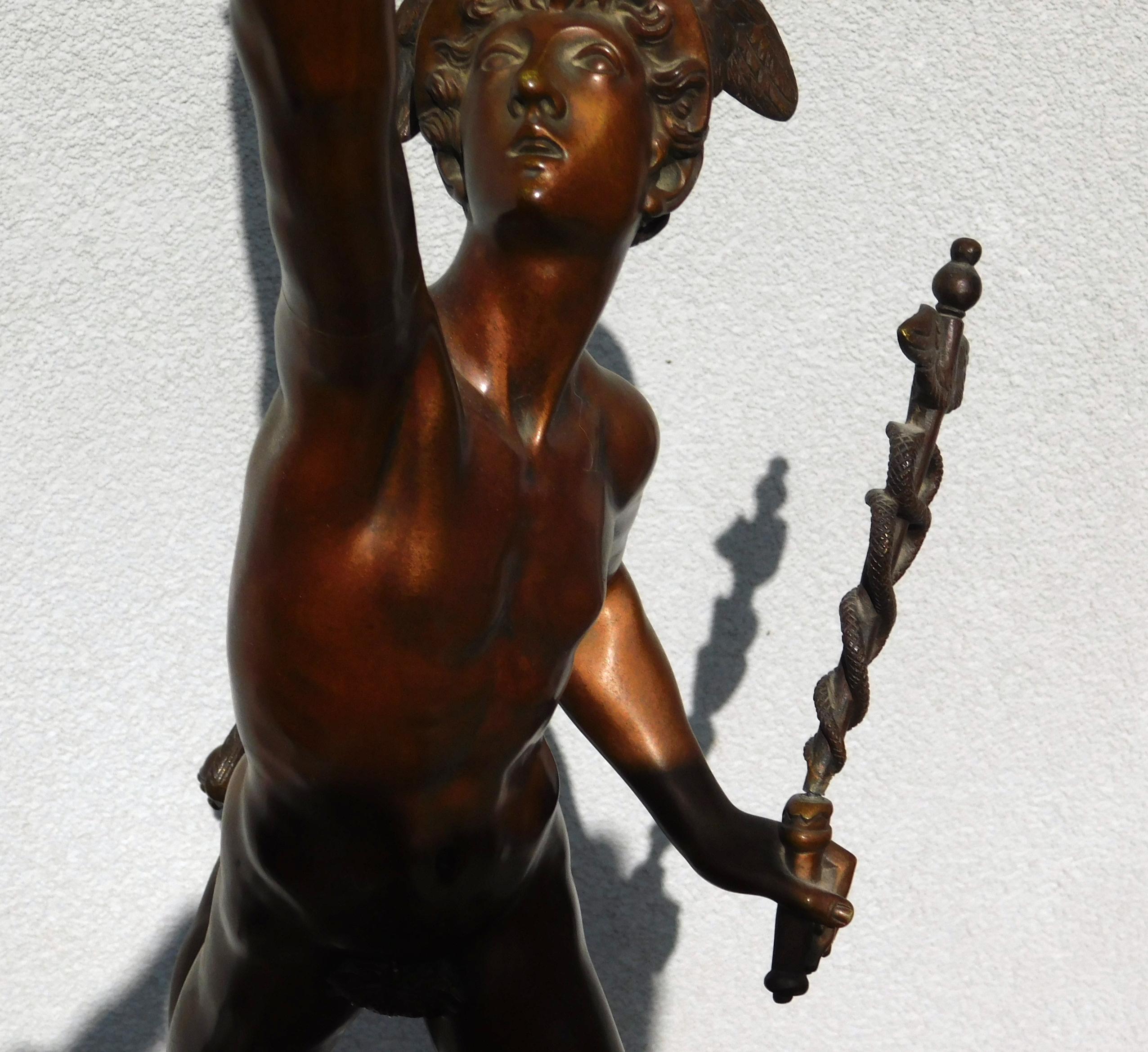 P.E. Guerin, New York Bronze Mercury - 19th Century For Sale 3