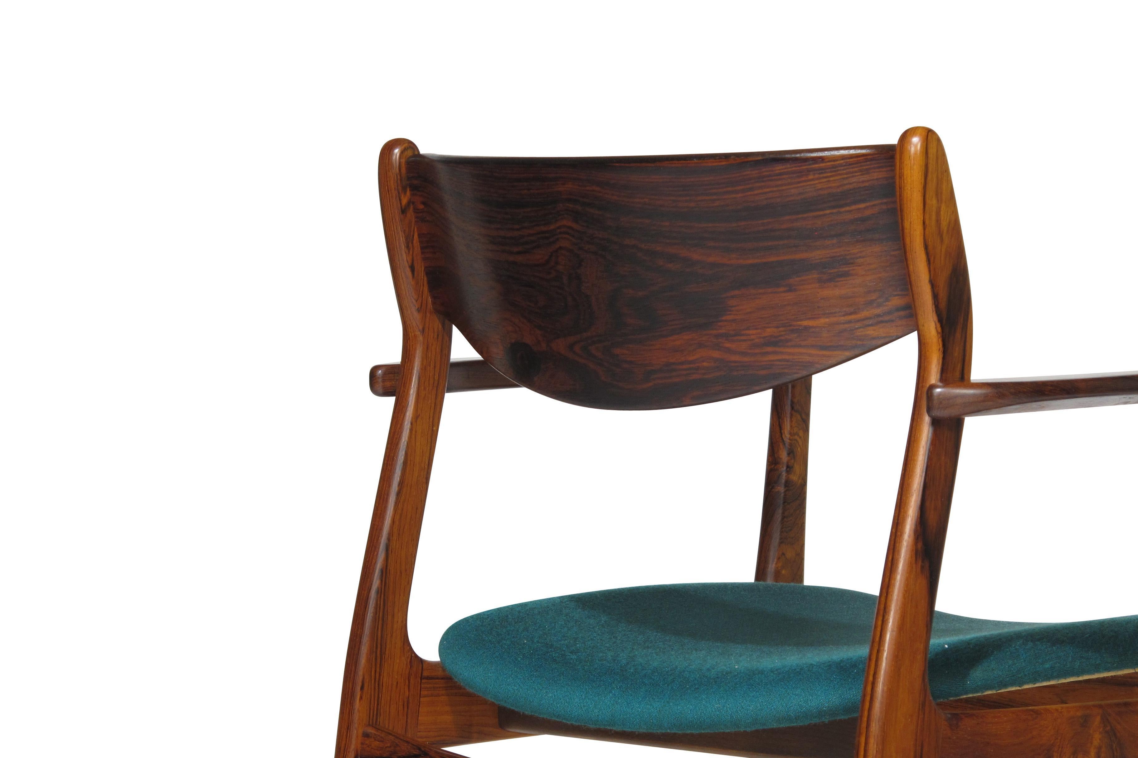 Danish P.E. Jorgensen Rosewood Dining Armchairs