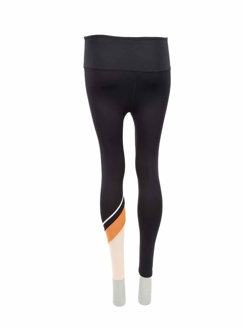 P.E Nation Black Striped Cuff Sport Leggings Size XS In Excellent Condition For Sale In London, GB