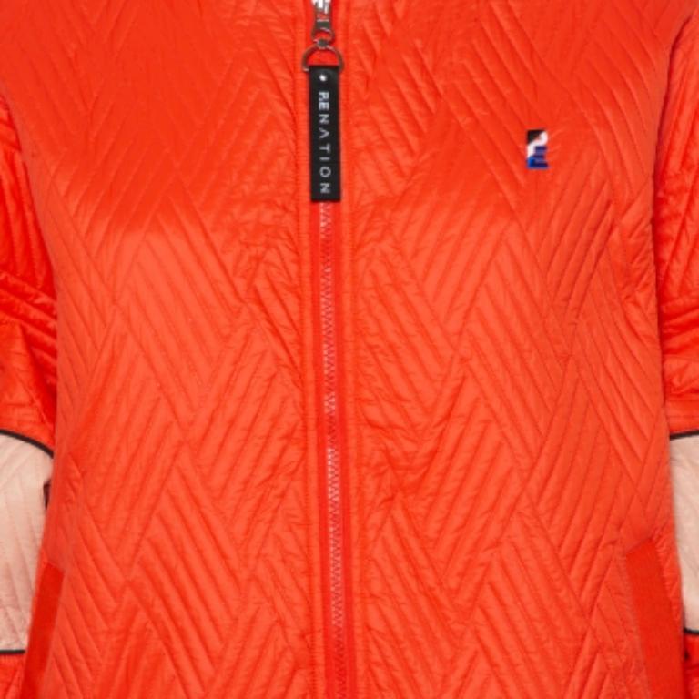 P.E. A. M. Giacca Bomber sintetica perforata arancione in vendita 1