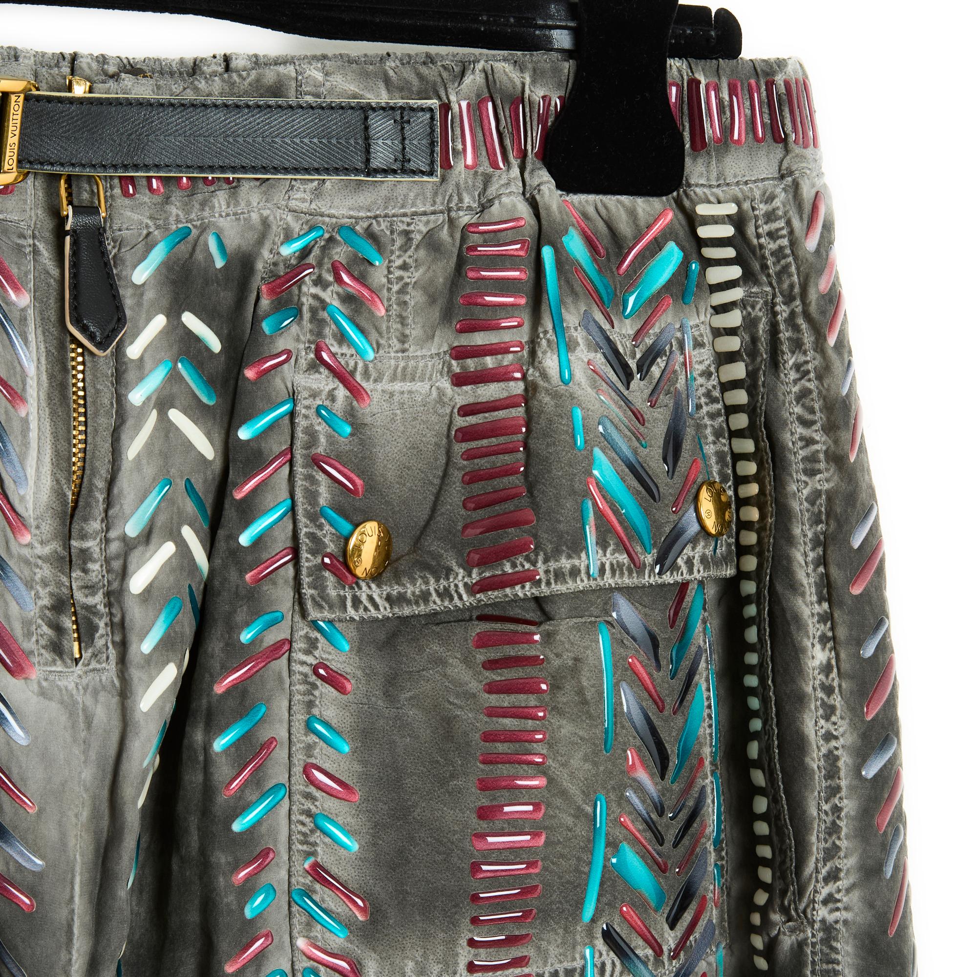 Women's or Men's PE2016 Louis Vuitton Ghesquiere Ethnic Silk Shorts FR38 For Sale