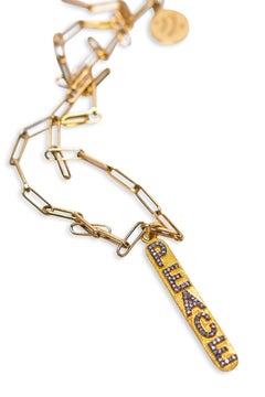 Peace and Love Diamond Necklace