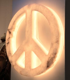 Peace & Love Alabaster Wall Lamp