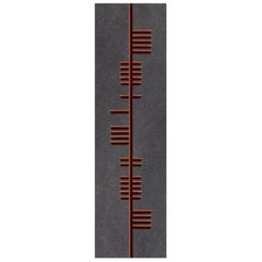 "PEACE" Owl Grey, Red, Burgundy Tree Alphabet Carpet, Tapestry by Rhyme Studio