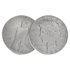 Peace Silver Dollar 1926 D Denver, Semi Key Date United States Silver Coin