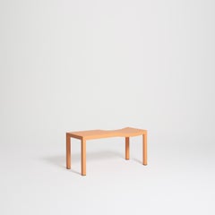 Peach Bis Bench with light blue removable upholstery seat
