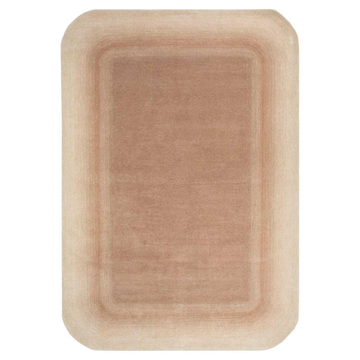 Peach Dust Rug by Rural Weavers, Tufted, Wool, 180x270cm For Sale