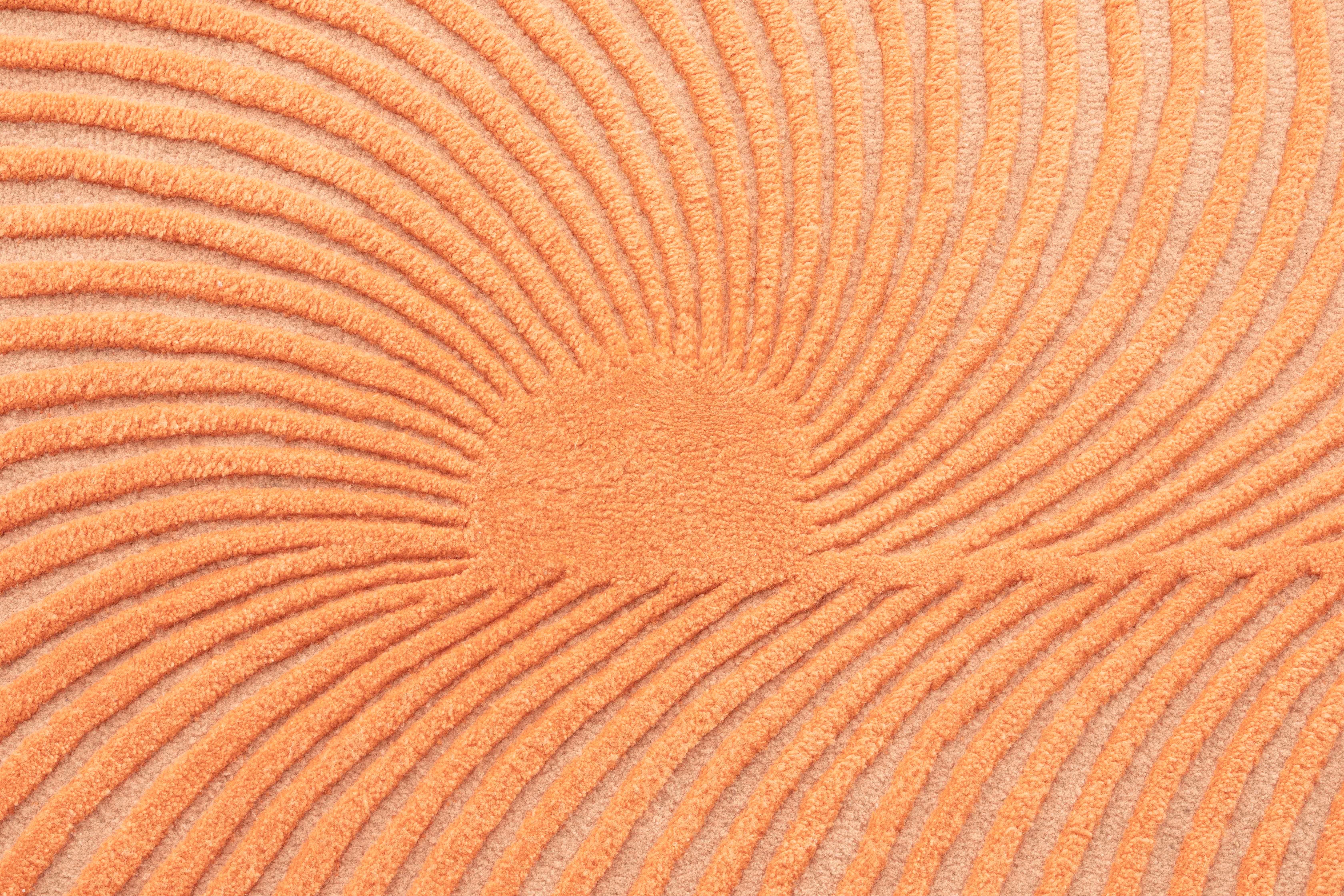 Post-Modern Peach Giro Rug by Gandia Blasco For Sale