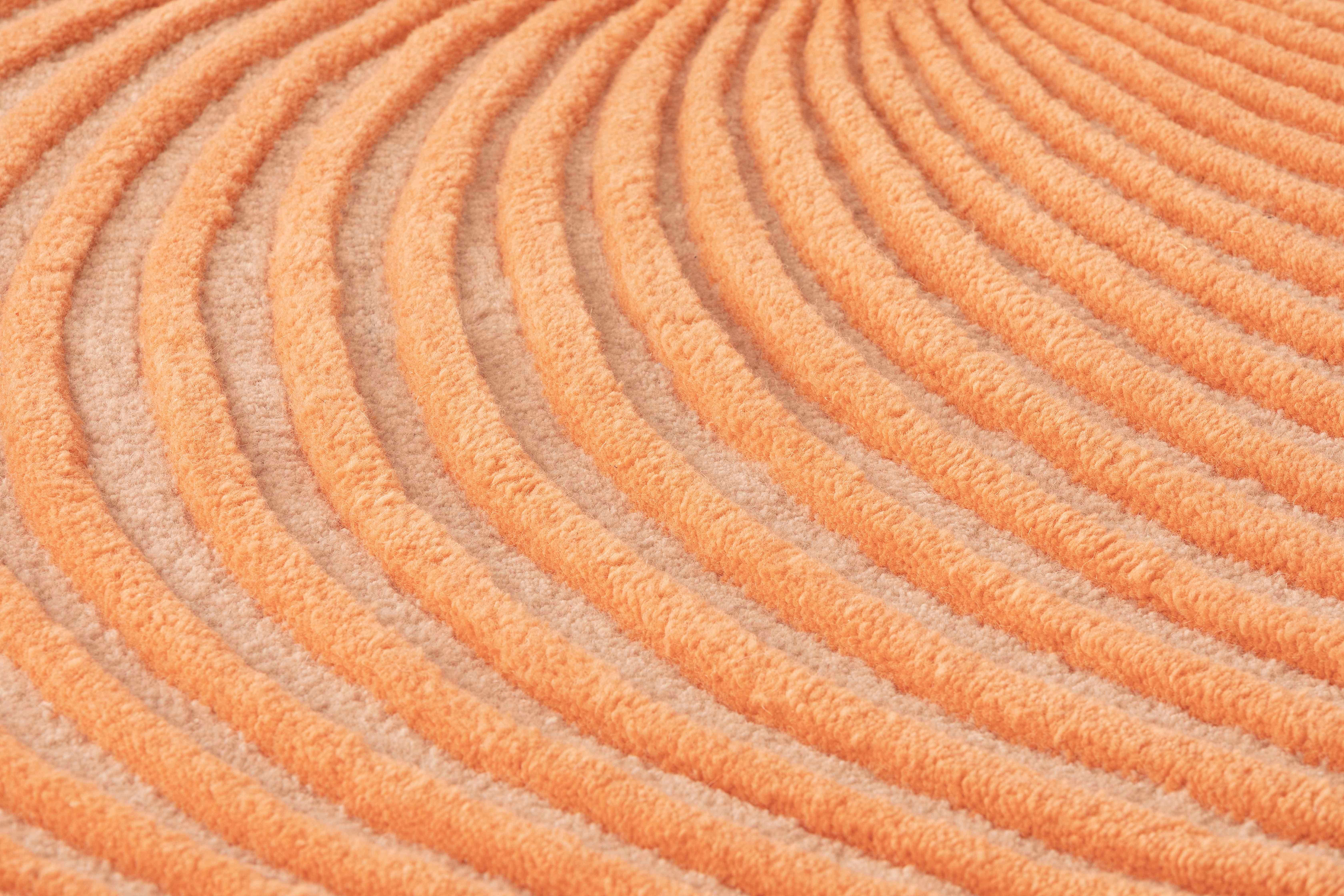 Post-Modern Peach Giro Rug by Gandia Blasco For Sale