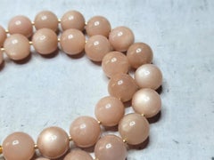 Peach Moonstone Gold Necklace