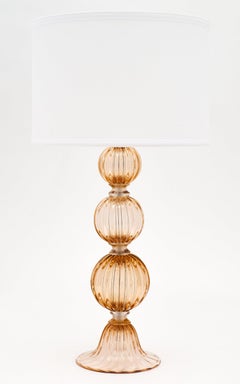 Peach Murano Glass Lamps