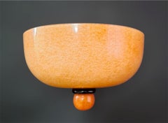Peach Murano Uplight Sconce