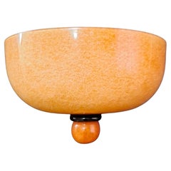 Peach Murano Uplight Sconce