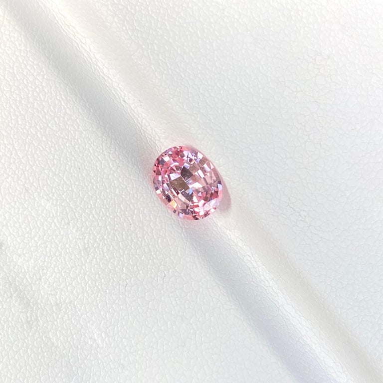 Peach Pink Sapphire 1.63 Ct Oval Natural Ceylon, Loose Gemstone For