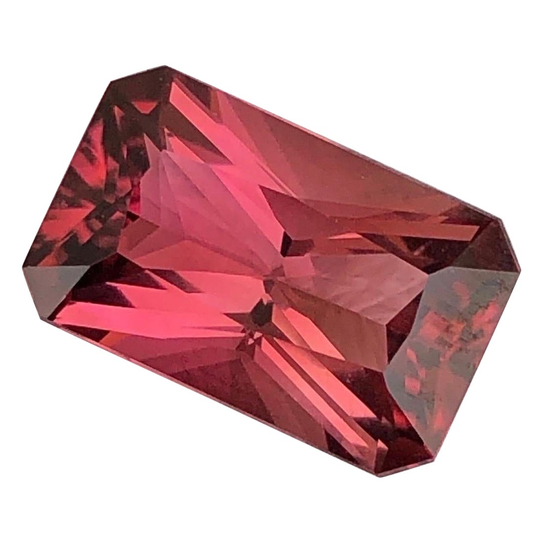 Tormalina rosa pesca taglio di precisione 3,45 ct in vendita