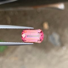 Peach Pink with Raspberry Pink Long Cushion Cut Tourmaline Gemstone for Ring
